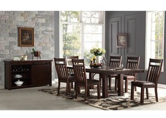 Awf Imports - Acacia Dining Table, 6 Chairs