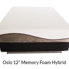 Oslo 12" Memory Foam Hybrid Twin Mattress
