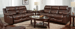 Catnapper - Positano Leather PWR Reclining Sofa & Loveseat Set