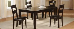 Awf Imports - Hardy Dining Table, 4 Side Chairs